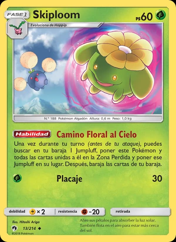 Skiploom card in Spanish