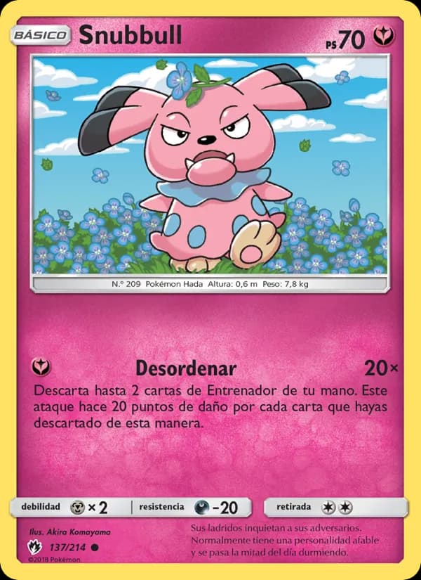 Snubbull card in Spanish