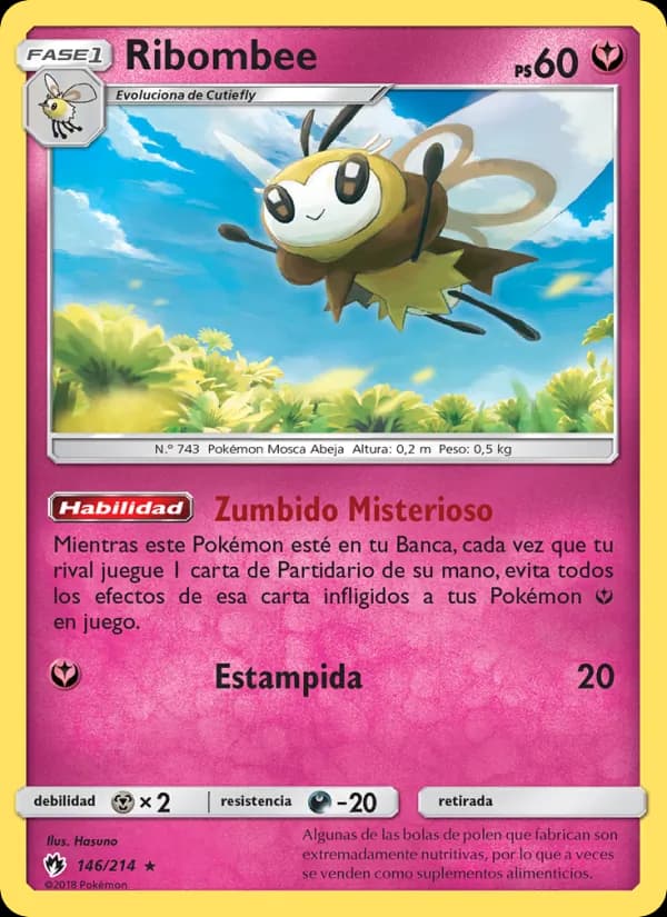 Ribombee card in Spanish