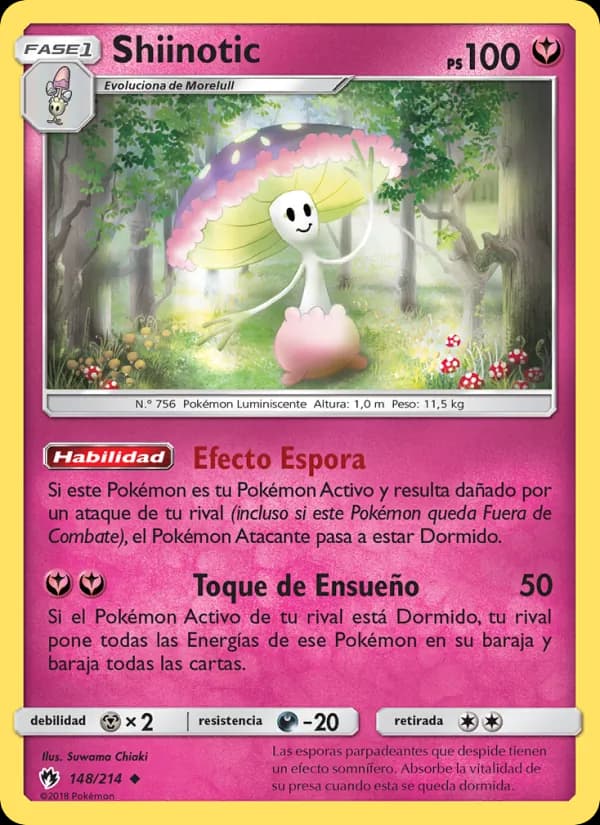 Shiinotic card in Spanish