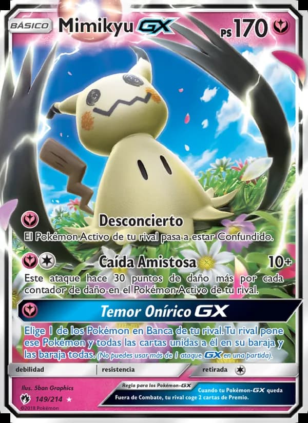 Mimikyu GX card in Spanish