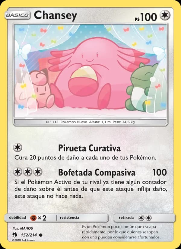 Chansey card in Spanish
