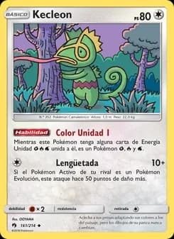 Kecleon card in Spanish