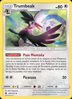 Trumbeak card in Spanish