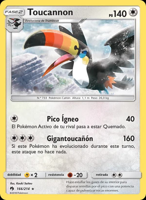 Toucannon card in Spanish