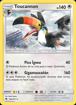 Toucannon card in Spanish