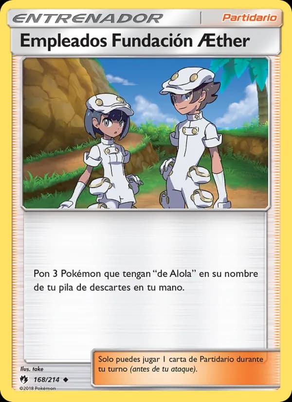 Empleados Fundación Æther card in Spanish