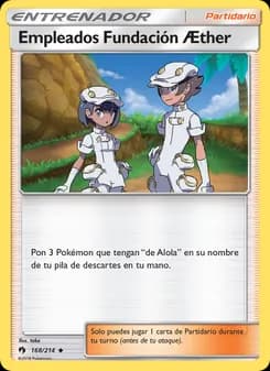 Empleados Fundación Æther card in Spanish