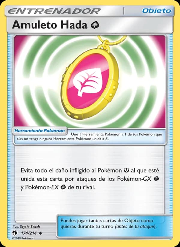 Amuleto Hada Grass card in Spanish