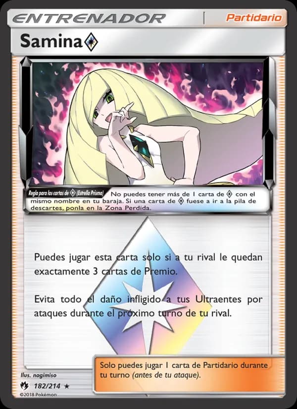 Samina ◇ card in Spanish