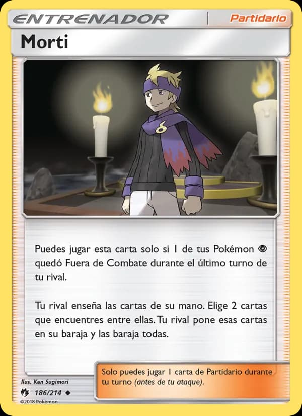 Morti card in Spanish