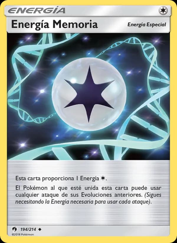 Energía Memoria card in Spanish