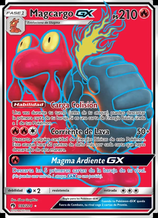Magcargo GX card in Spanish