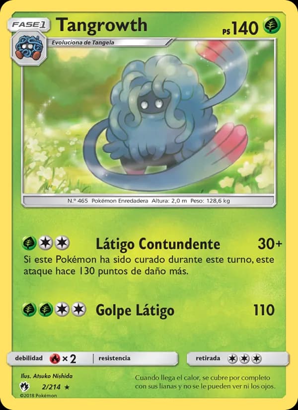 Tangrowth card in Spanish