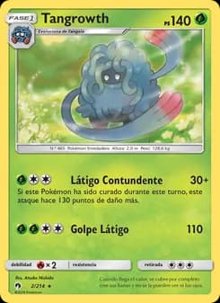 Tangrowth card in Spanish