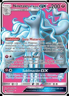 Ninetales de Alola GX card in Spanish