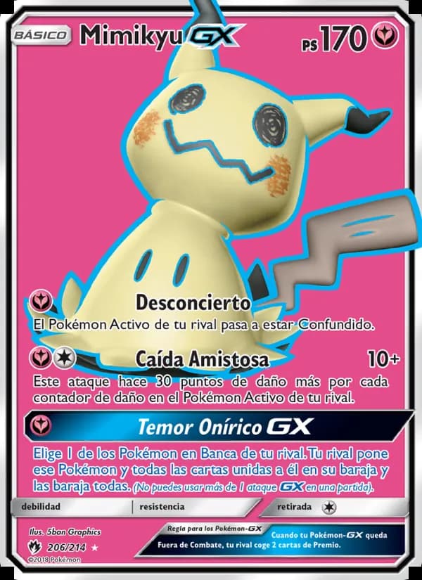 Mimikyu GX card in Spanish