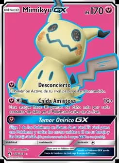 Mimikyu GX card in Spanish