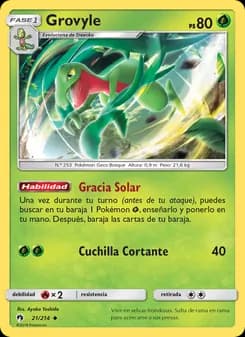 Grovyle card in Spanish