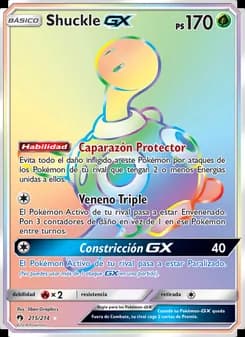 Shuckle GX card in Spanish