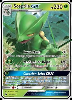 Sceptile GX card in Spanish