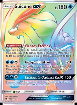Suicune GX card in Spanish