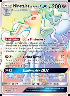 Ninetales de Alola GX card in Spanish