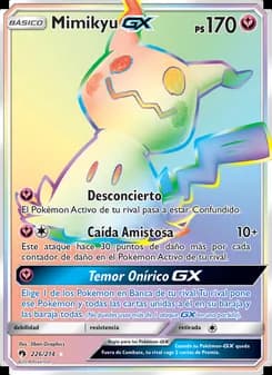 Mimikyu GX card in Spanish