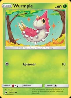 Wurmple card in Spanish