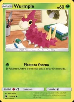 Wurmple card in Spanish