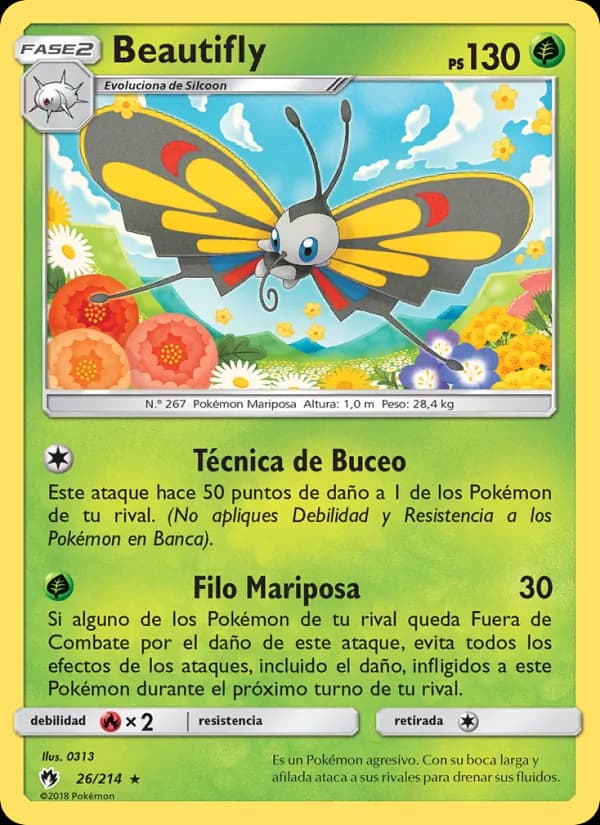 Beautifly card in Spanish