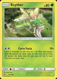 Scyther card in Spanish