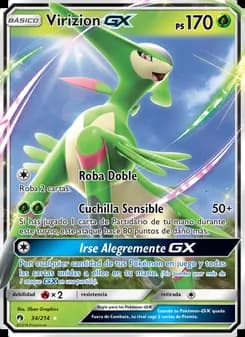 Virizion GX card in Spanish