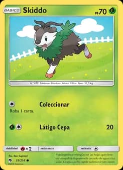 Skiddo card in Spanish
