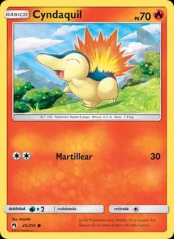 Cyndaquil card in Spanish