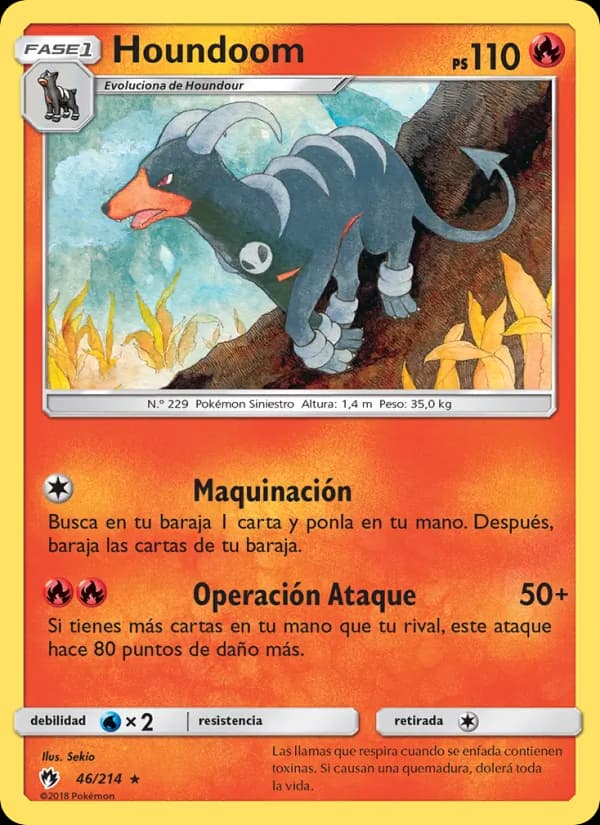 Houndoom card in Spanish