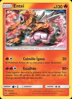 Entei card in Spanish