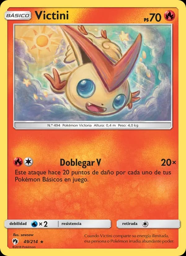 Victini card in Spanish