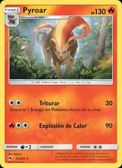 Pyroar card in Spanish