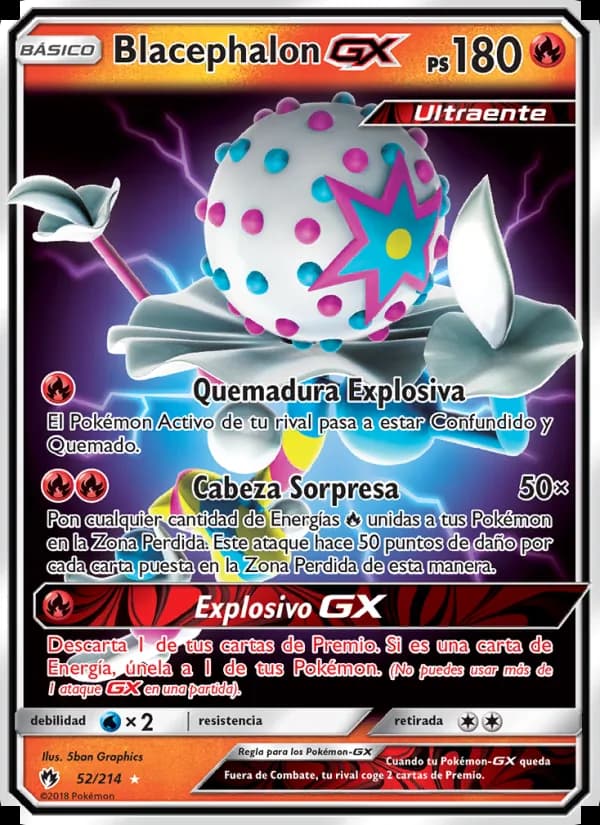 Blacephalon GX card in Spanish