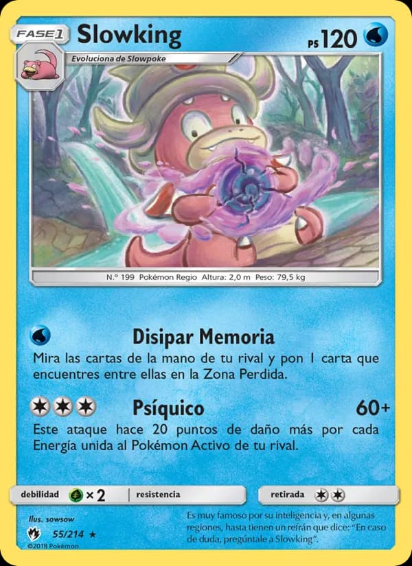 Slowking card in Spanish