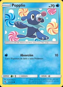 Popplio card in Spanish