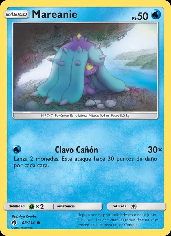 Mareanie card in Spanish