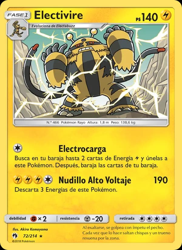 Electivire card in Spanish
