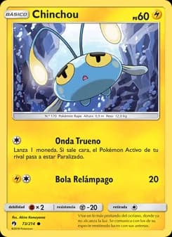 Chinchou card in Spanish