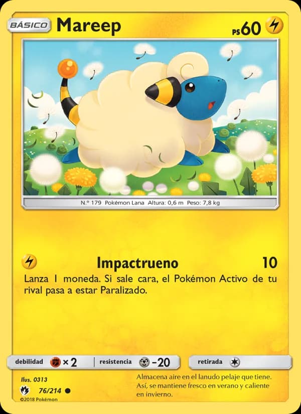 Mareep card in Spanish