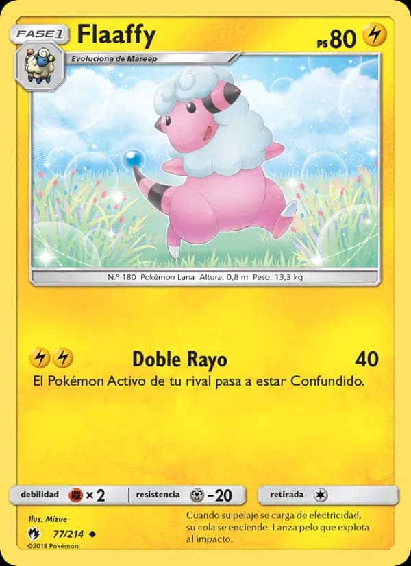 Flaaffy card in Spanish
