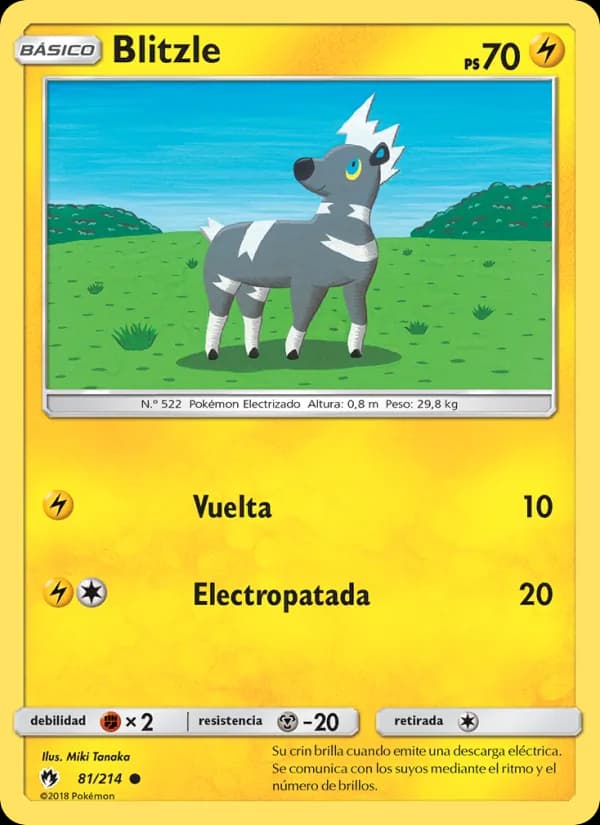 Blitzle card in Spanish
