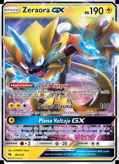 Zeraora GX card in Spanish