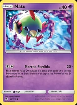Natu card in Spanish